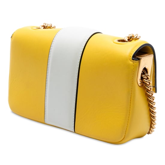 Pre-owned Mini Bicolor Nappa Apolo Chain Baguette Schoudertas - Image 2