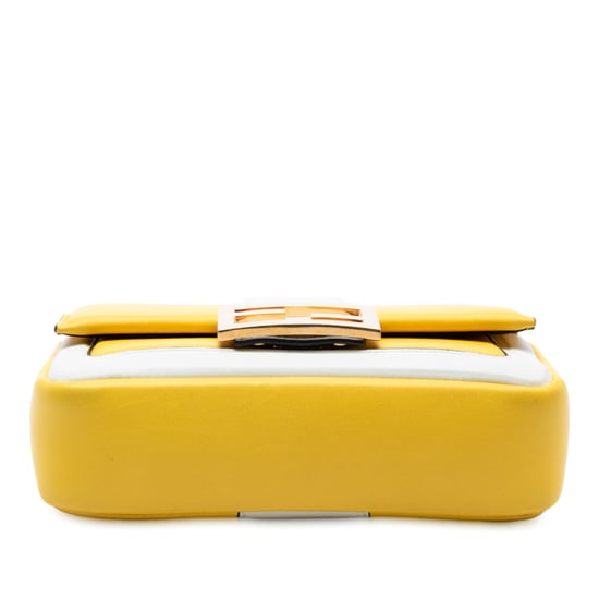 Pre-owned Mini Bicolor Nappa Apolo Chain Baguette Schoudertas - Image 3