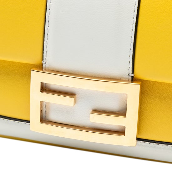 Pre-owned Mini Bicolor Nappa Apolo Chain Baguette Schoudertas - Image 6