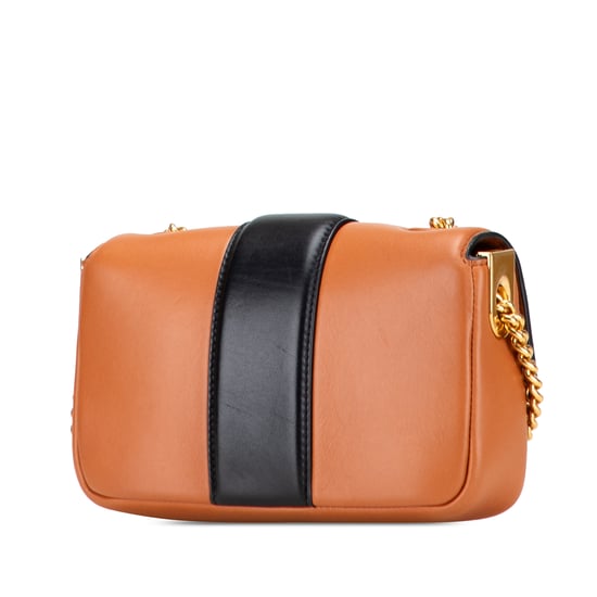 Pre-owned Mini Bicolor Nappa Apolo Chain Baguette Shoulder Bag - Image 2