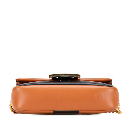 Pre-owned Mini Bicolor Nappa Apolo Chain Baguette Shoulder Bag - Image 3