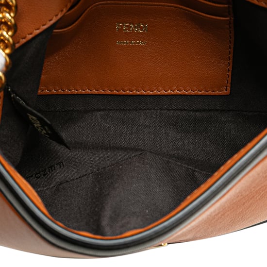 Pre-owned Mini Bicolor Nappa Apolo Chain Baguette Shoulder Bag - Image 4