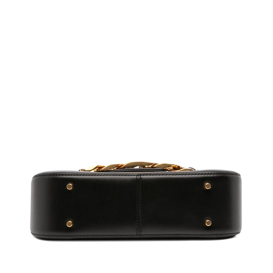Pre-owned Medium Leather Vlogo Chain Shoulder Bag - Image 3