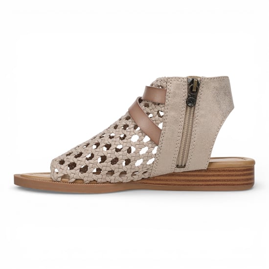 Blowfish Malibu Dames Golden Beige Weave Micro Wedge Sandals - Anuella - Image 6