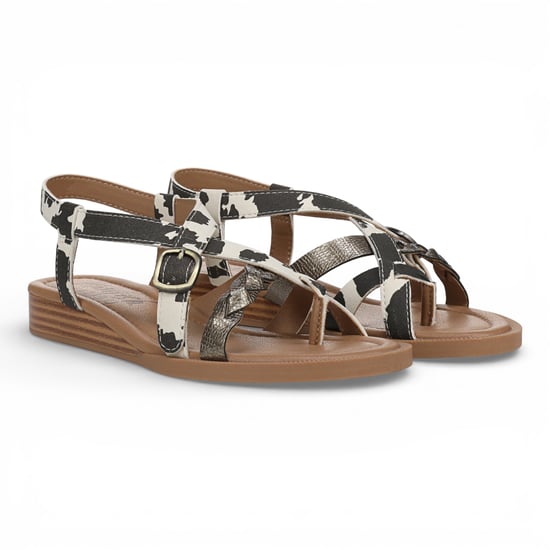 Blowfish Malibu Dames Zwarte Witte Micro Wedge bandjes Sandals - April - Image 3