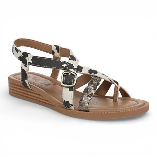 Blowfish Malibu Dames Zwarte Witte Micro Wedge bandjes Sandals - April - Image 4