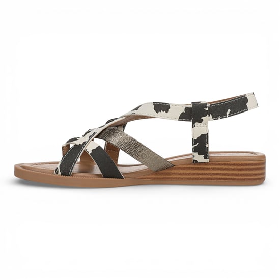Blowfish Malibu Dames Zwarte Witte Micro Wedge bandjes Sandals - April - Image 6