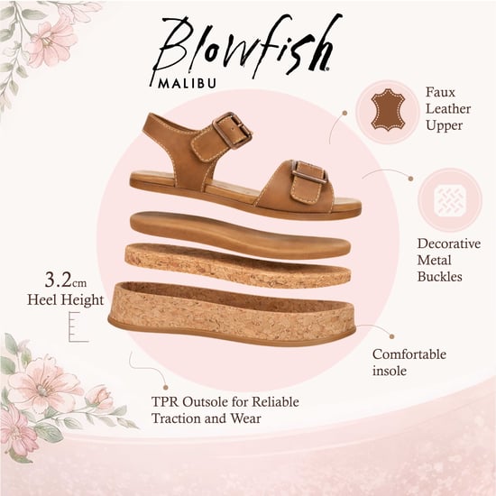 Blowfish Malibu Dames Tan nep leren Platform Sandals - Magisch - Image 2