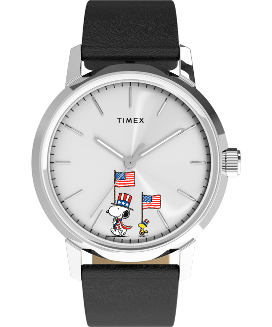 Timex Peanuts Marlin Heren Horloge Zwart TW2Y50300 - Image 1