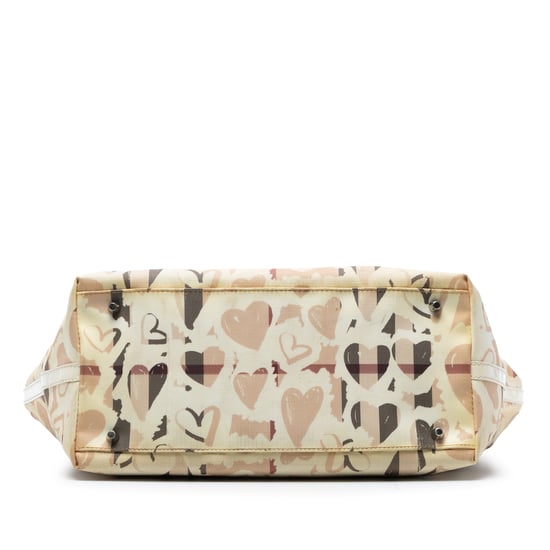 Pre-owned House Check Coated Canvas Hearts Gracie Tote - Image 3