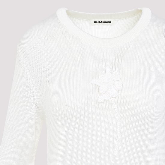 Ss Cn T-shirt met Bloem Haakwerk - Image 3