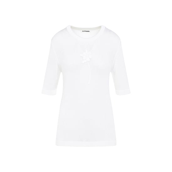 Ss Cn T-shirt met Bloem Haakwerk - Image 4