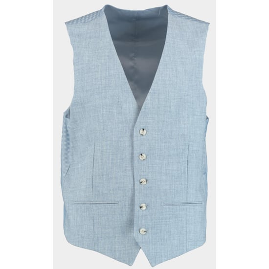 Bos Bright Blue Kostuum linnen look 3-delig sb2-block 8 nyg-h65843/l. - Image 4