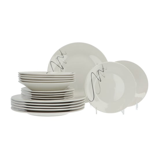Luzzo ® pica 18-delige serviesset 6-persoons met sierlijke strepen - Image 4