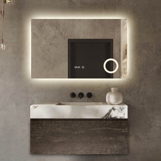 Vtw Living badkamerspiegel met led verlichting en verwarming 120 x 80 cm - Image 3