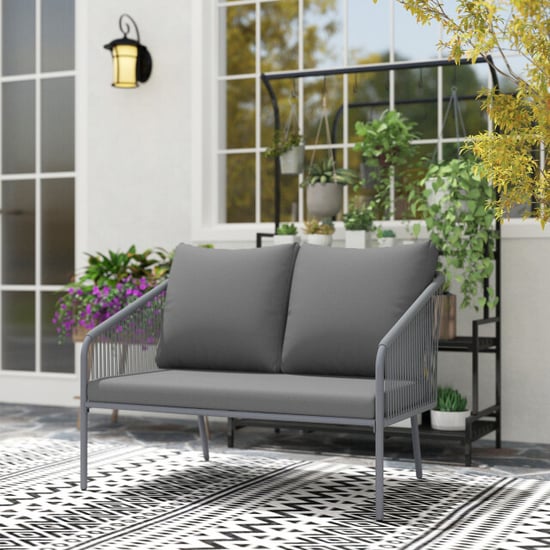 4goodz Outsunny polyrattan 2-zits tuinbank met kussens - - Image 4