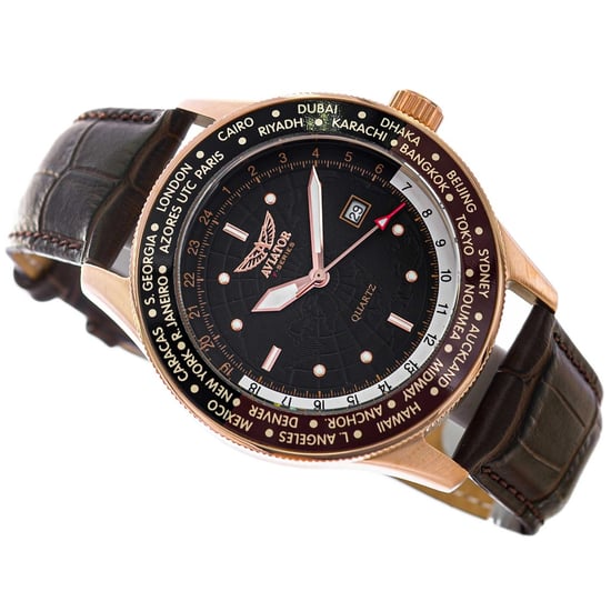 Aviator Horloge F-Series Pilot AVAW9494 Bruin - Image 1