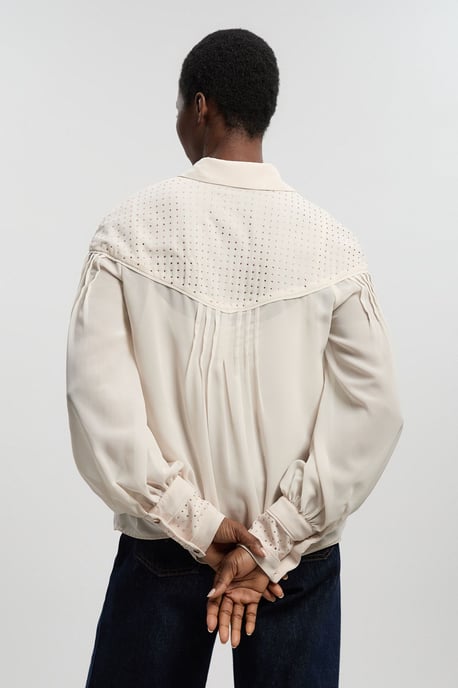 Hotfix Studded Long Sleeve Woven Shirt - Image 4