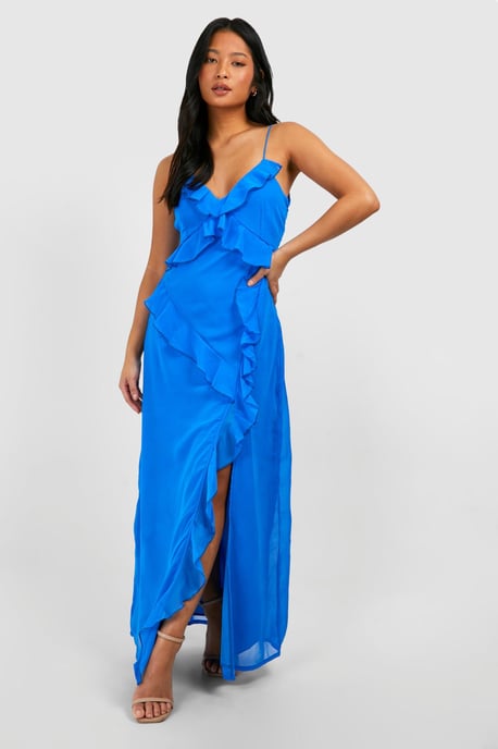 Petite Chiffon Ruffle Maxi Dress - Image 1