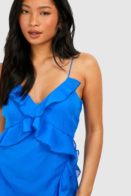 Petite Chiffon Ruffle Maxi Dress - Image 4