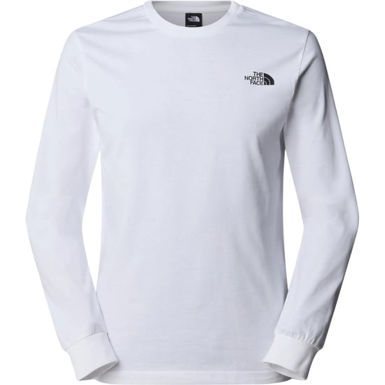 The North Face Mens Long Sleeve Easy T-Shirts White - Image 2