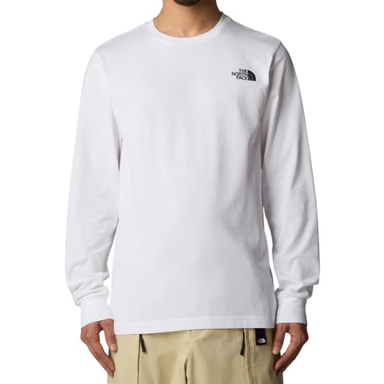 The North Face Mens Long Sleeve Easy T-Shirts White - Image 4