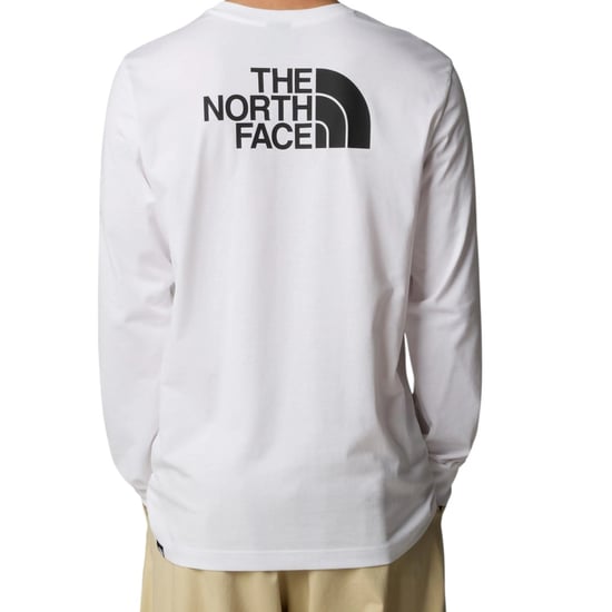 The North Face Mens Long Sleeve Easy T-Shirts White - Image 5