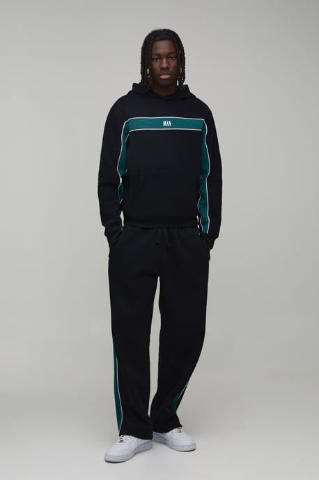 Boxy Man Sport Panelled Hooded Tracksuit - Image 1