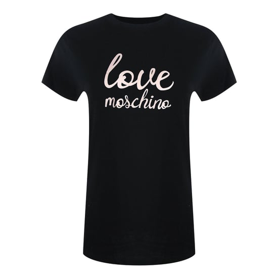 Love Moschino Cursive Logo Black T-shirt - Image 1