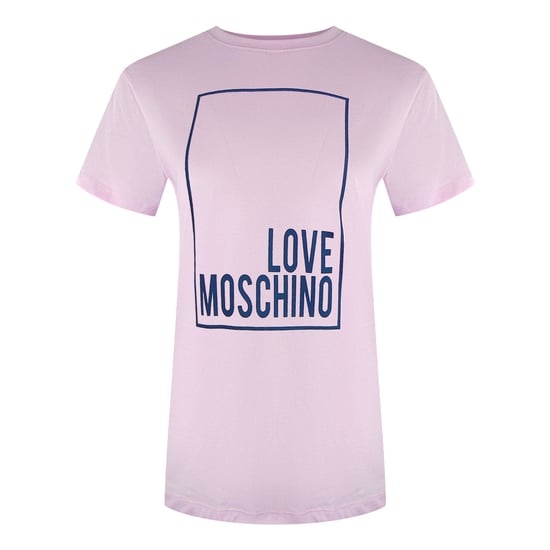 Love Moschino Box Logo Pink T-shirt - Image 1