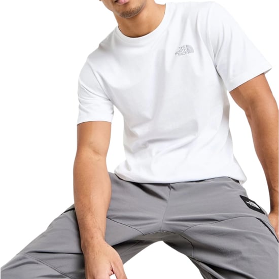 The North Face Mens SS Tee Simple Dome Reflective Logo White T-Shirt - Image 3