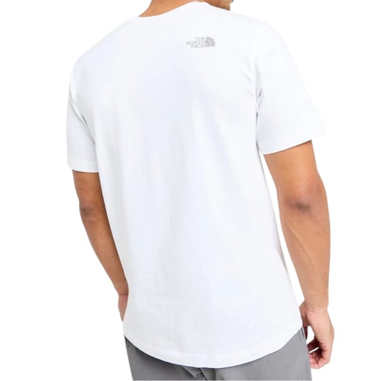 The North Face Mens SS Tee Simple Dome Reflective Logo White T-Shirt - Image 5
