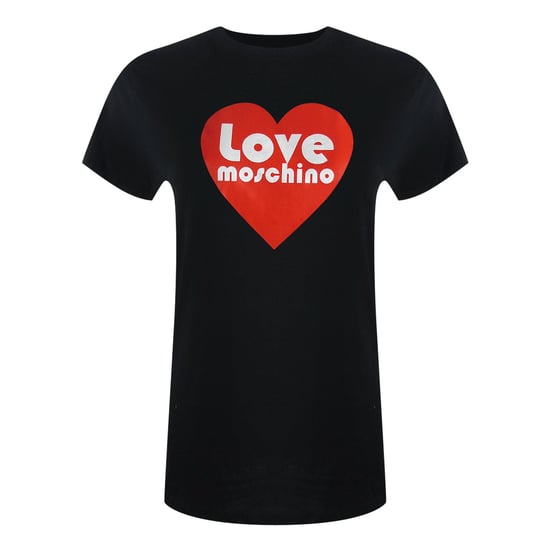 Love Moschino Heart Logo Black T-shirt - Image 1