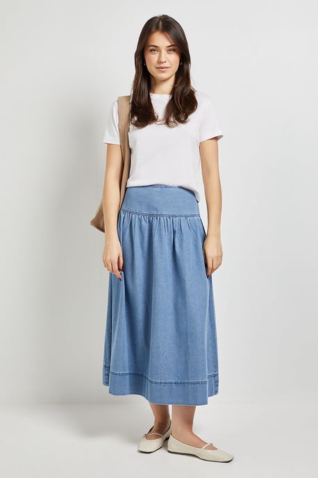 Dropped Waist Maxi Skirt - Image 1