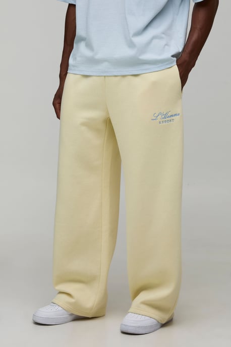 Wide Leg Embroidered Homme Joggers - Image 1