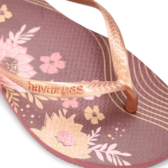 Women's Havaianas Slim Organic Flip-Flops in Purple - Image 4