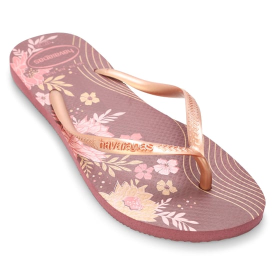 Women's Havaianas Slim Organic Flip-Flops in Purple - Image 5
