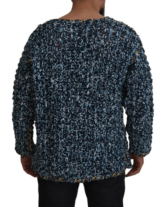 Stickad Cardigan med Guldkanter, Avslappnad Passform - Image 3