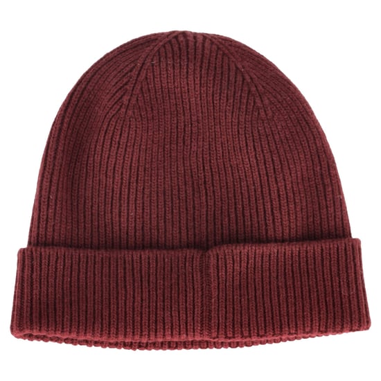 Givenchy Appliqué Stickad Beanie i Vinröd Ull - Image 2