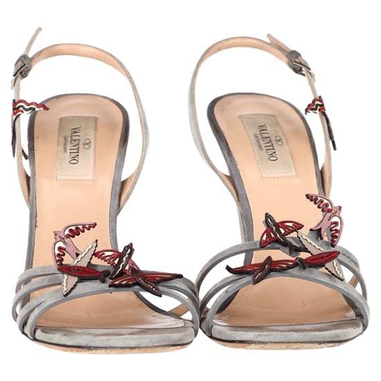 Valentino Garavani Tuin van Genot Sandalen Hakken in Grijs Suède - Image 2