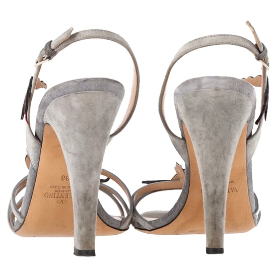 Valentino Garavani Tuin van Genot Sandalen Hakken in Grijs Suède - Image 5