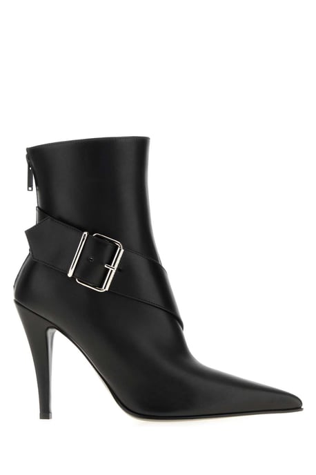 Black Leather Ankle Boots - Image 1