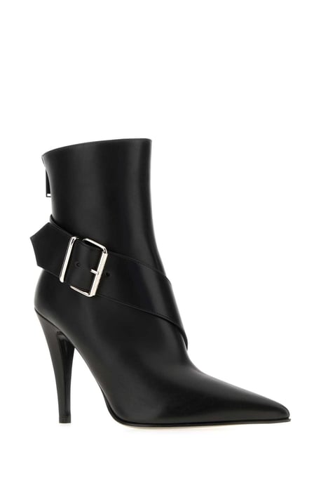 Black Leather Ankle Boots - Image 2