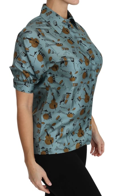 Zijde Muziekinstrumenten Print Shirt - Image 3