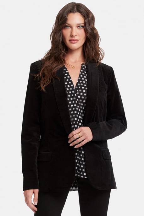 Tuxedo Jacket Velours Zwart | Zwart - Image 4