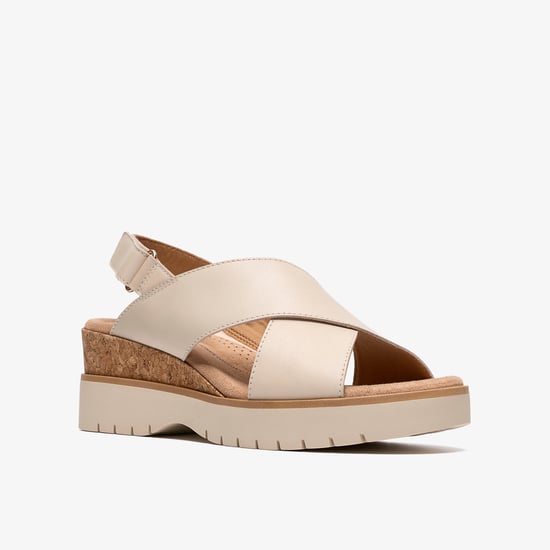 Diaz Cross Cream Leather Sandals - Image 4