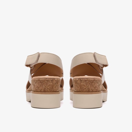 Diaz Cross Cream Leather Sandals - Image 5
