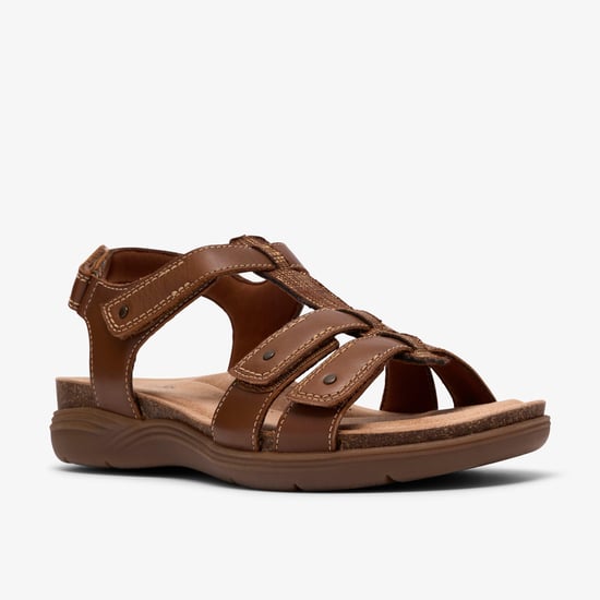 April Cove Dark Tan Lea Sandals - Image 4