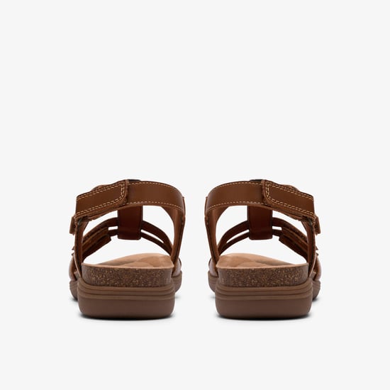 April Cove Dark Tan Lea Sandals - Image 5