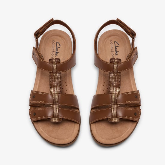 April Cove Dark Tan Lea Sandals - Image 6